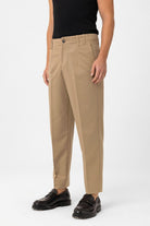 Antioch-Antioch Bej Yüksek Bel Straight Fit Erkek Pantolon-Kumaş Pantolon-2-Milagron.com