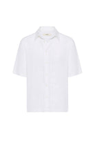 Antioch-Antioch Beyaz Keten Karışımlı Relaxed Erkek Gömlek-Gömlek-7-Milagron.com