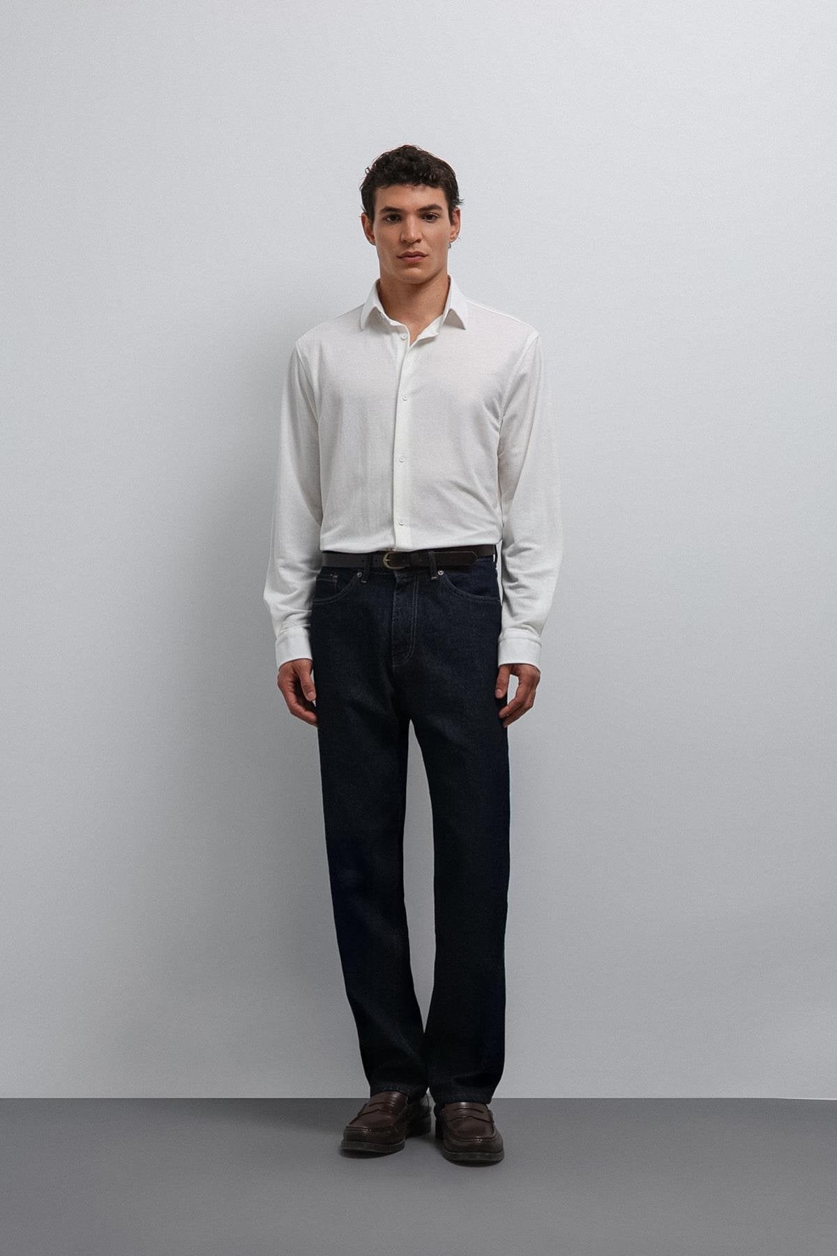 Antioch-Antioch Beyaz Relax Fit Erkek Gömlek-Gömlek-2-Milagron.com