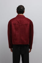 Antioch-Antioch Bordo Fermuarlı Suni Süet Erkek Mont-Mont-5-Milagron.com