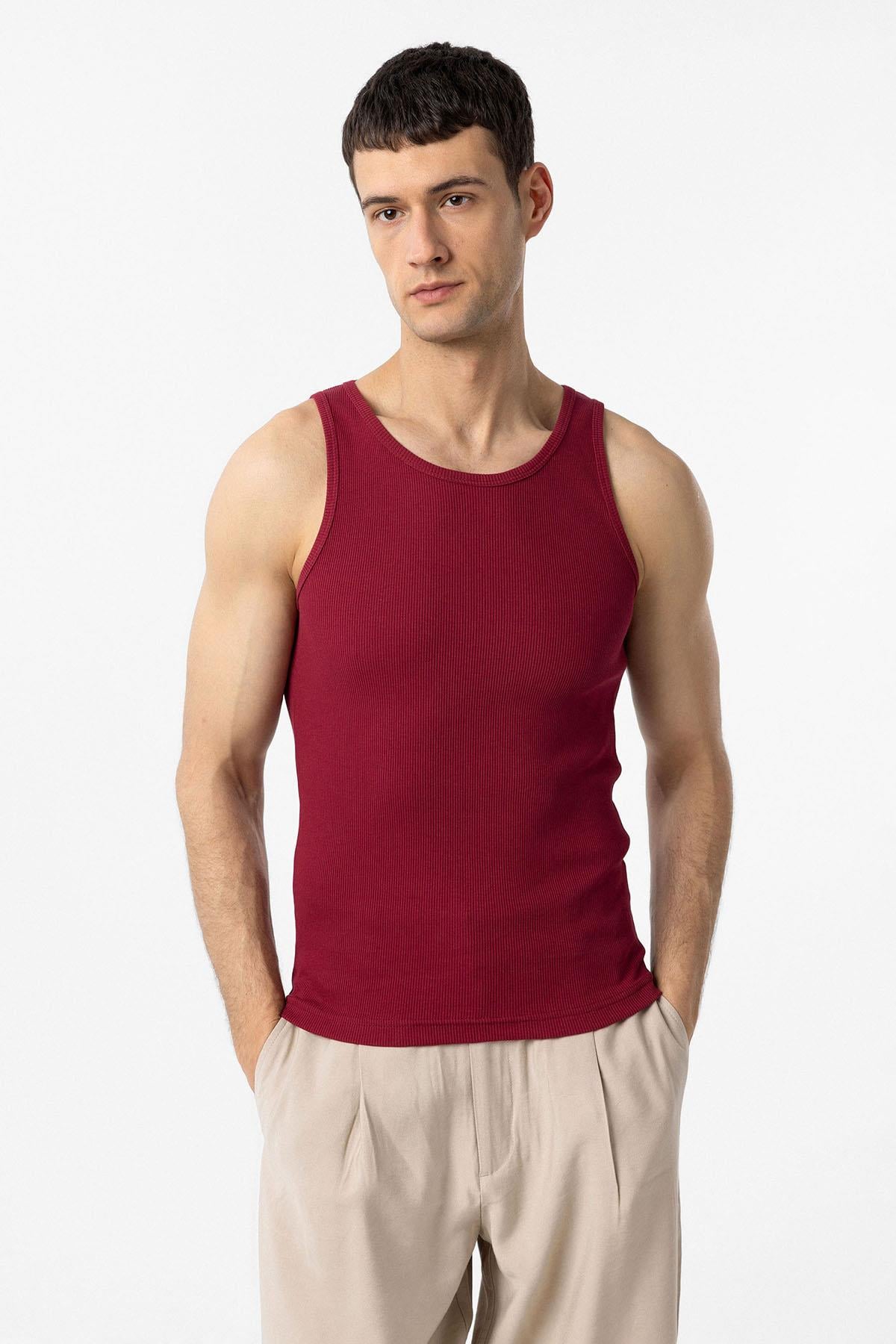 Antioch Bordo Slim Fit Erkek Atlet