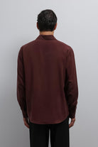 Antioch-Antioch Bordo Teknik Regular Fit Erkek Gömlek-Gömlek-8-Milagron.com