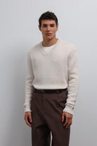 Antioch-Antioch Ekru Dokulu V Yaka Erkek Kazak-Kazak-1-Milagron.com