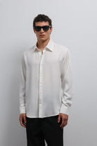 Antioch-Antioch Ekru Teknik Regular Fit Erkek Gömlek-Gömlek-1-Milagron.com