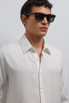 Antioch-Antioch Ekru Teknik Regular Fit Erkek Gömlek-Gömlek-3-Milagron.com