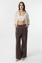 Antioch-Antioch Ekru Çizgili Kadın Gömlek-Gömlek-2-Milagron.com