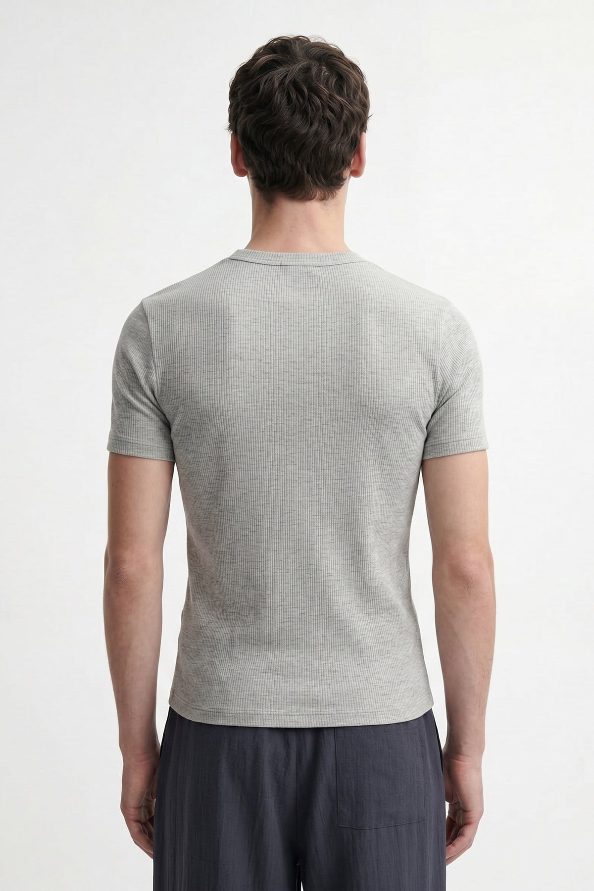 Antioch Gri Dokulu Erkek T-Shirt
