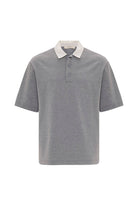 Antioch-Antioch Gri Kontrast Yaka İnterlok Dokulu Erkek T Shirt-T-Shirt-6-Milagron.com