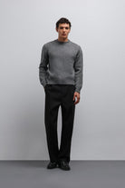 Antioch-Antioch Gri Yumuşak Dokulu Erkek Kazak-Kazak-2-Milagron.com