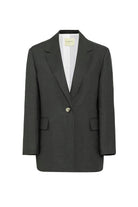 Antioch-Antioch Haki 100% Keten Kadın Blazer Ceket-Blazer Ceket-6-Milagron.com
