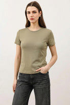 Antioch Haki Kadın Basic T-Shirt