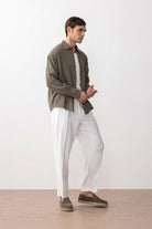 Antioch-Antioch Haki Relax Fit Modal Kumaş Erkek Gömlek-Gömlek-1-Milagron.com