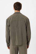 Antioch-Antioch Haki Relax Fit Modal Kumaş Erkek Gömlek-Gömlek-6-Milagron.com
