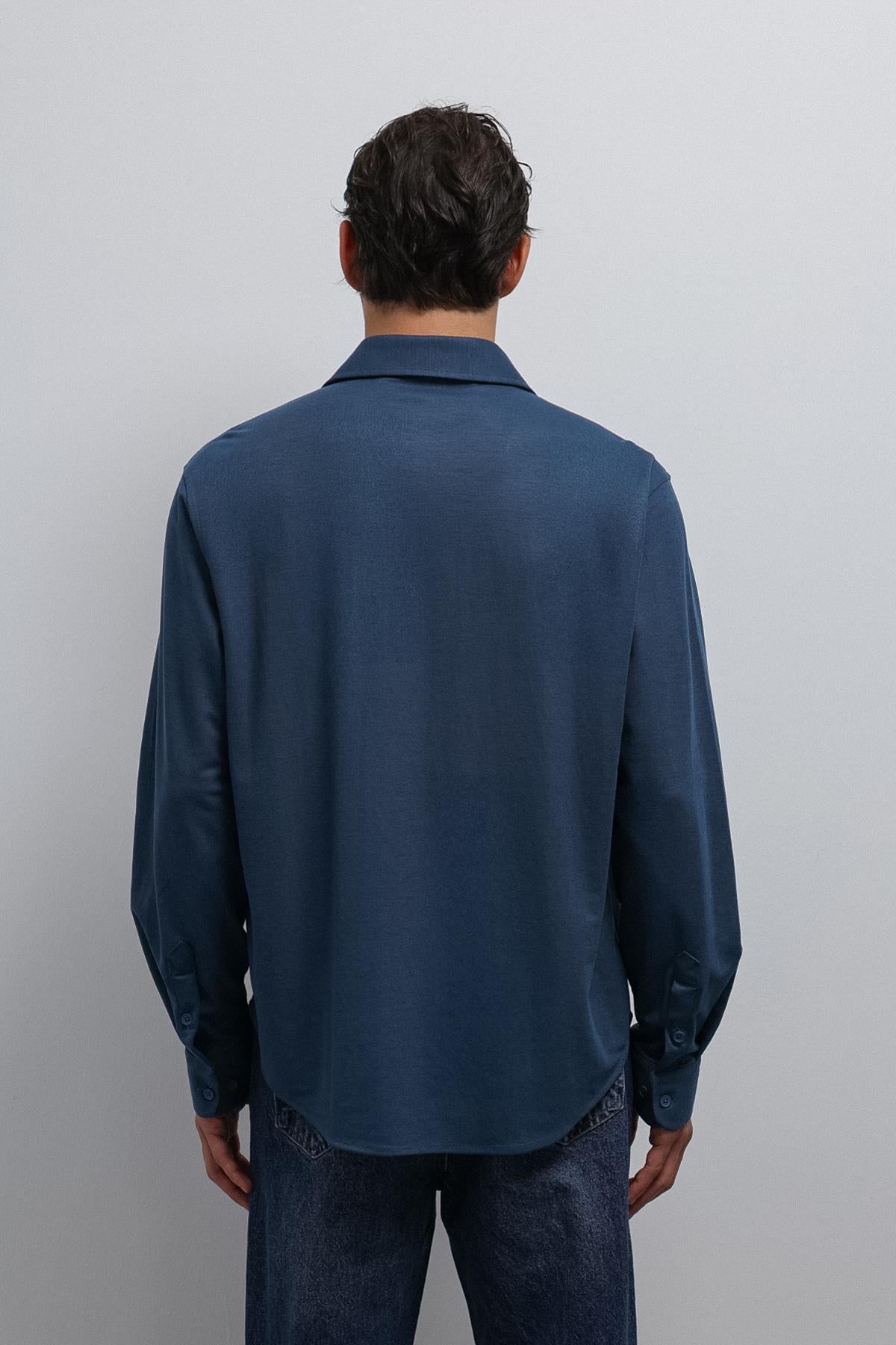 Antioch-Antioch İndigo Relax Fit Erkek Gömlek-Gömlek-5-Milagron.com