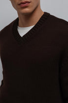 Antioch-Antioch Kahve Dokulu V Yaka Erkek Kazak-Kazak-4-Milagron.com