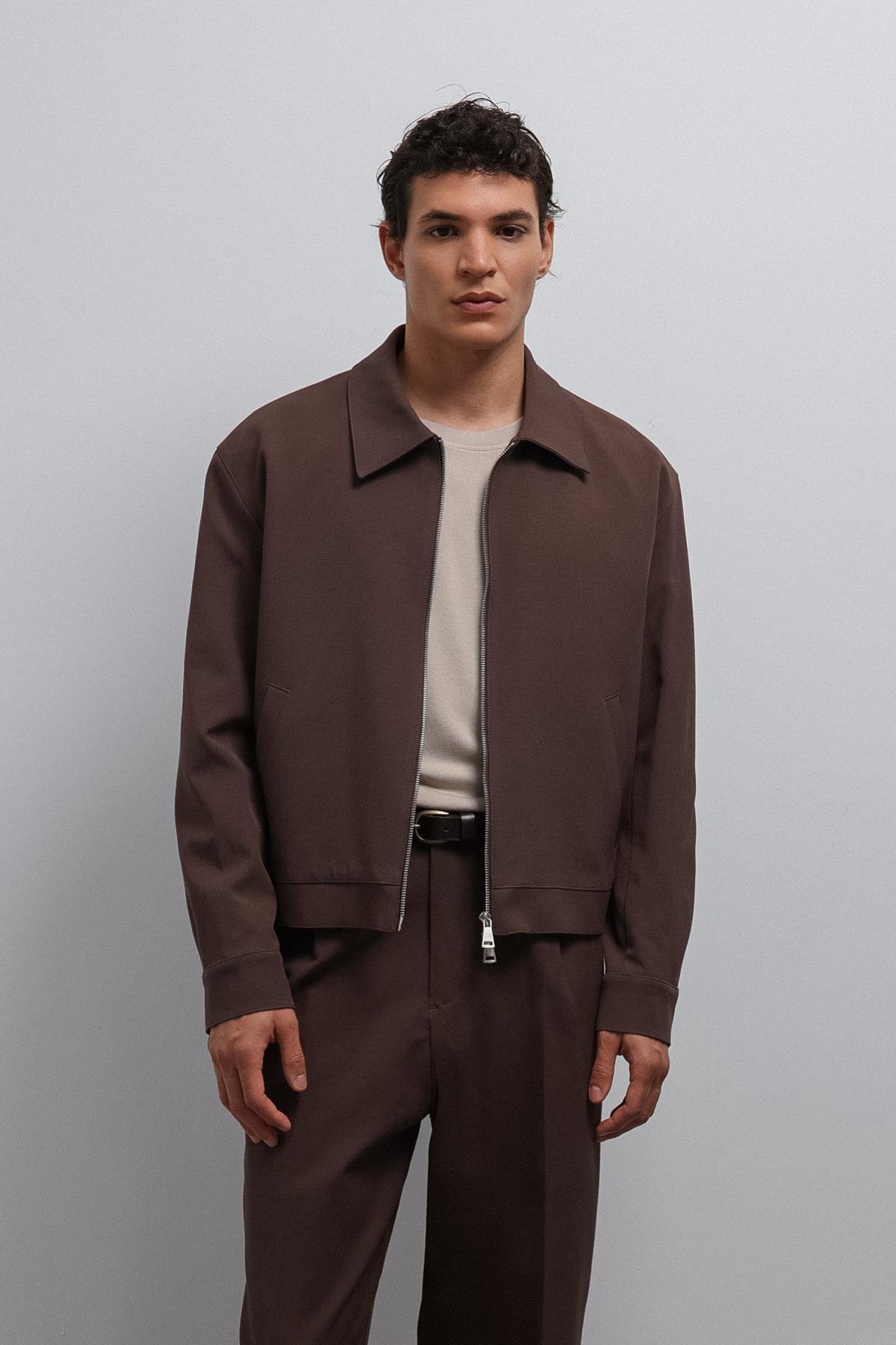 Antioch-Antioch Kahve Fermuarlı Mevsimlik Erkek Mont-Mont-2-Milagron.com