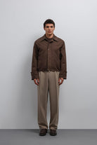 Antioch-Antioch Kahve Kontrast Yaka Teknik Erkek Mont-Mont-2-Milagron.com