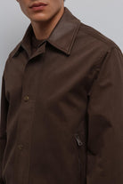 Antioch-Antioch Kahve Kontrast Yaka Teknik Erkek Mont-Mont-4-Milagron.com