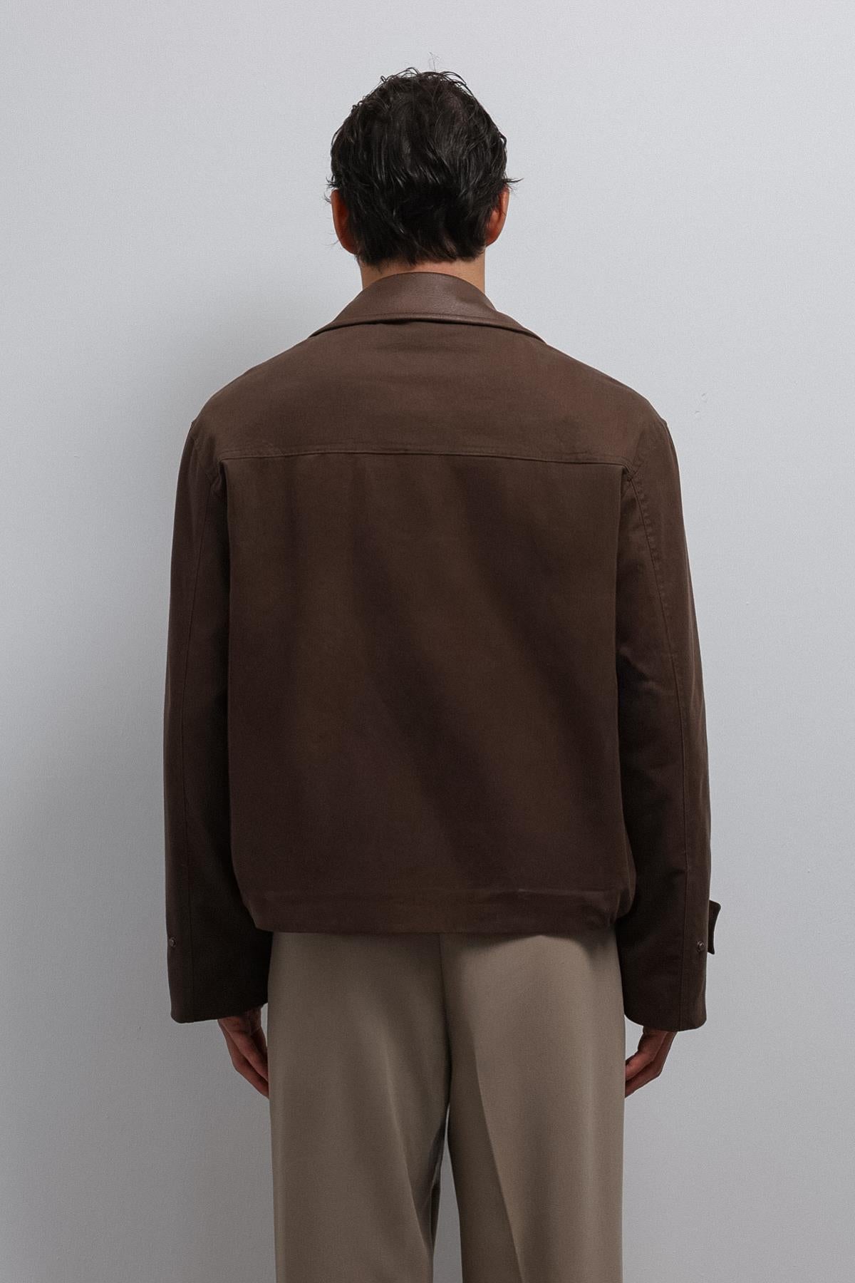 Antioch-Antioch Kahve Kontrast Yaka Teknik Erkek Mont-Mont-5-Milagron.com