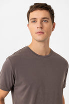 Antioch-Antioch Kahve Regular Fit Modal Teknik Kumaş Erkek T Shirt-T-Shirts-3-Milagron.com