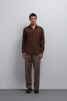 Antioch-Antioch Kahve Relax Fit Erkek Gömlek-Gömlek-3-Milagron.com