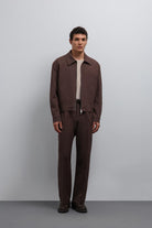 Antioch-Antioch Kahve Relax Fit Pilili Erkek Pantolon-Kumaş Pantolon-2-Milagron.com