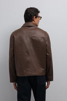 Antioch-Antioch Kahve Relax Fit Suni Deri Erkek Mont-Mont-6-Milagron.com