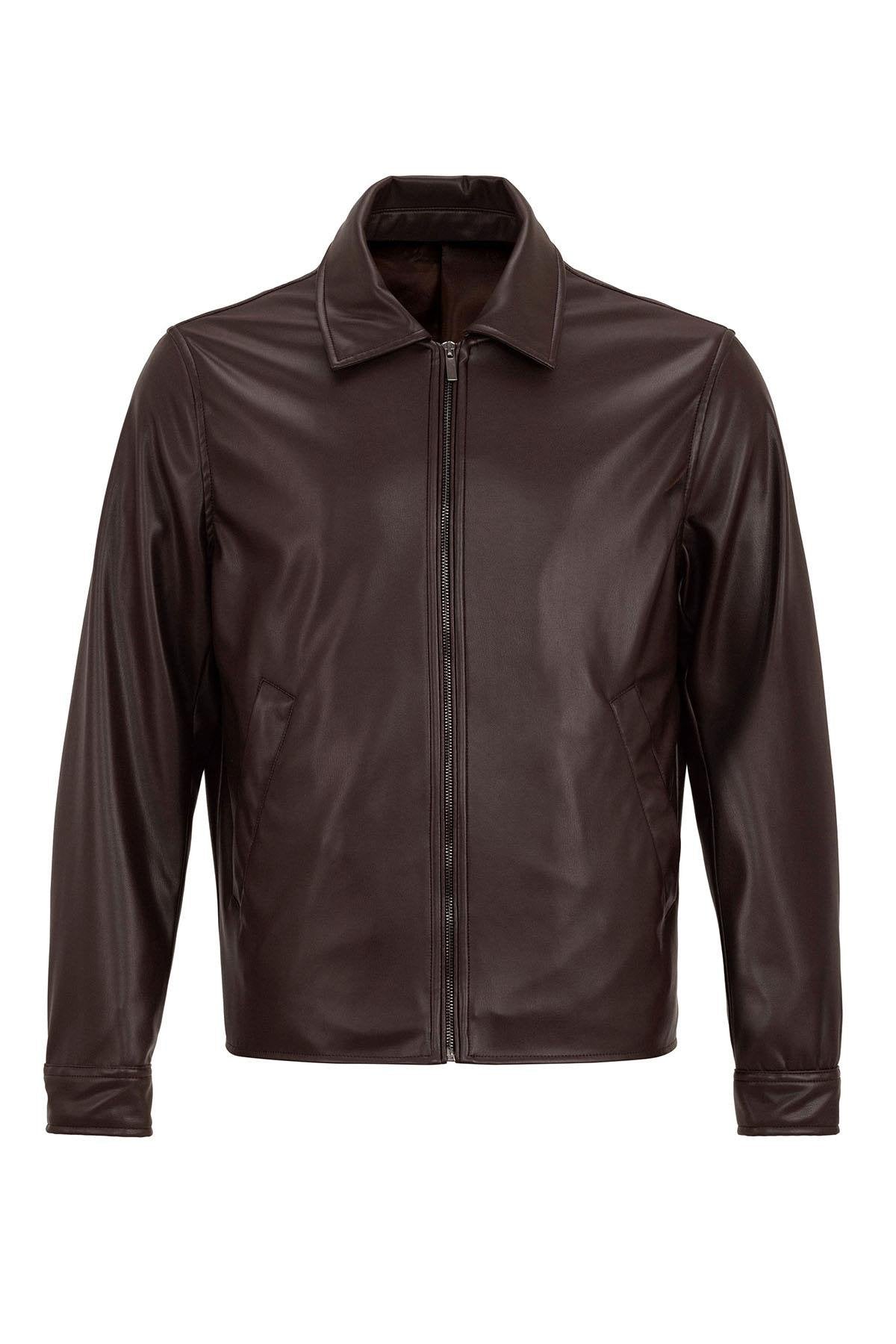 Antioch-Antioch Kahve Suni Deri Erkek Mont-Mont-1-Milagron.com