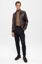 Antioch-Antioch Kahve Suni Deri Erkek Mont-Mont-2-Milagron.com