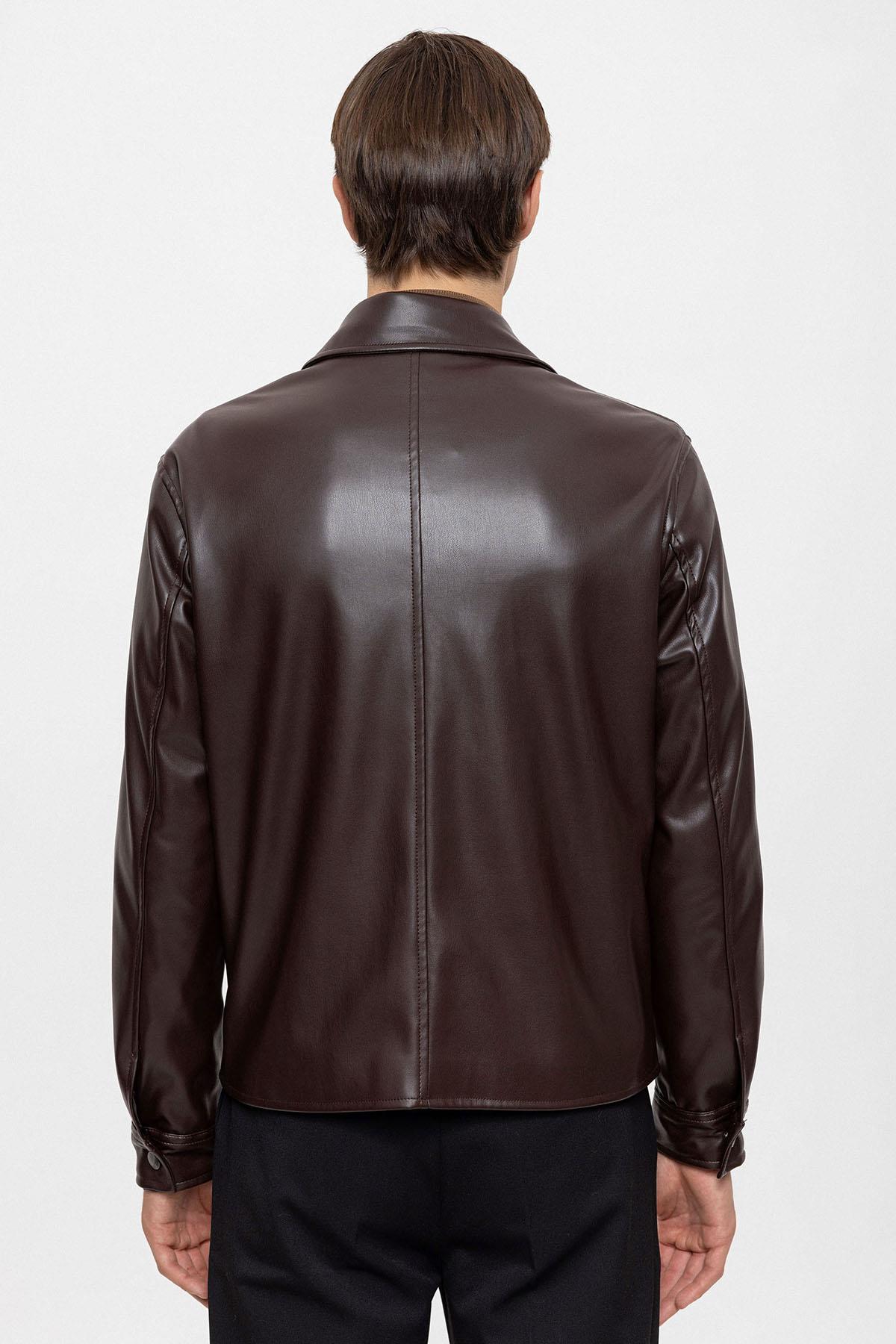 Antioch-Antioch Kahve Suni Deri Erkek Mont-Mont-8-Milagron.com