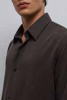 Antioch-Antioch Kahve Teknik Regular Fit Erkek Gömlek-Gömlek-4-Milagron.com