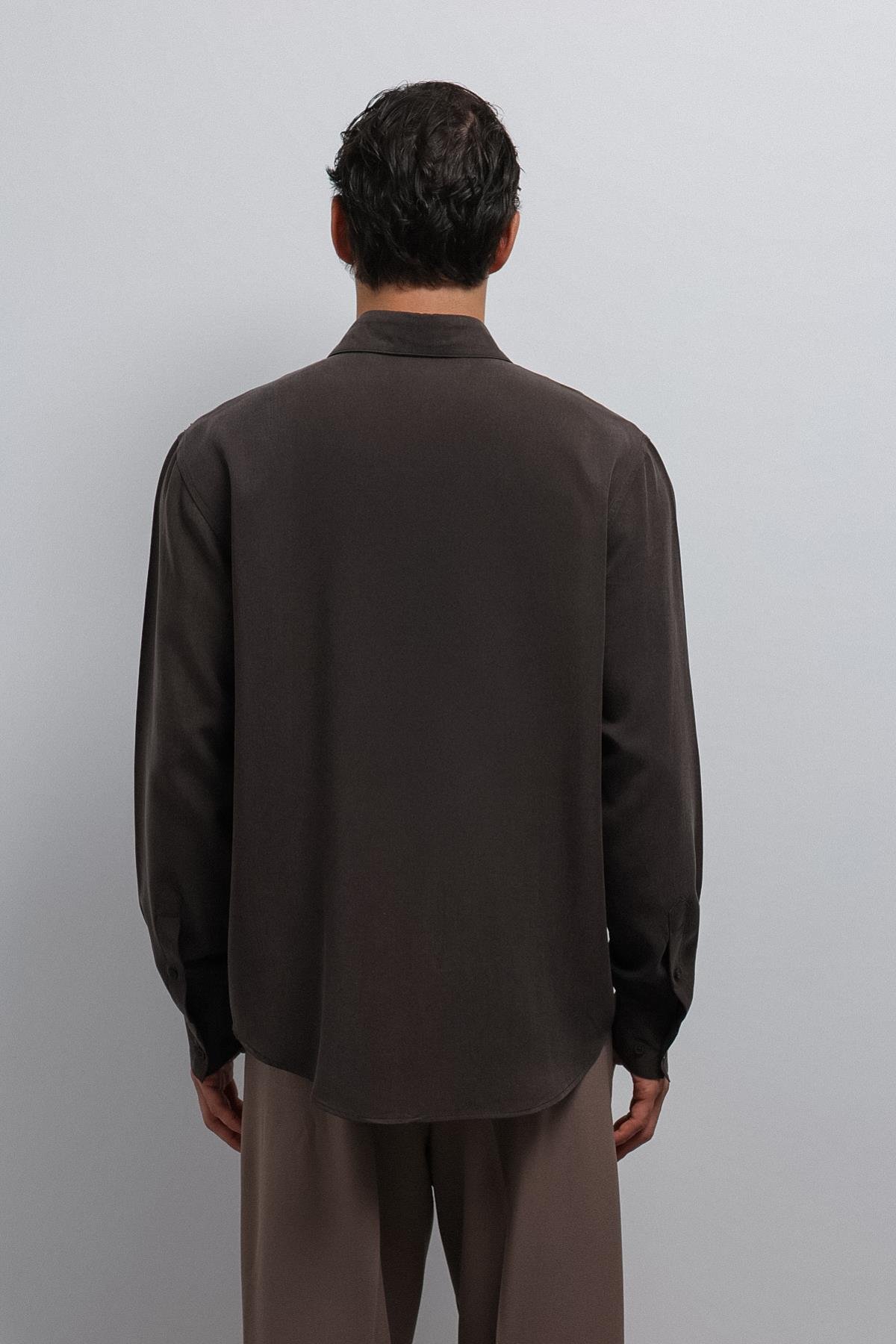 Antioch-Antioch Kahve Teknik Regular Fit Erkek Gömlek-Gömlek-5-Milagron.com