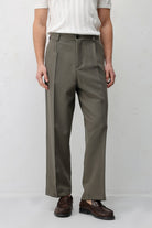 Antioch Koyu Haki Relax Fit Baggy Pilili Erkek Pantolon
