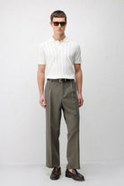Antioch Koyu Haki Relax Fit Baggy Pilili Erkek Pantolon