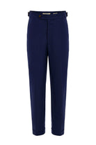 Antioch-Antioch Lacivert 100% Keten İtalyan Kesim Erkek Pantolon-Kumaş Pantolon-5-Milagron.com