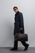 Antioch-Antioch Lacivert Kontrast Yaka Teknik Erkek Trençkot-Trençkot-3-Milagron.com