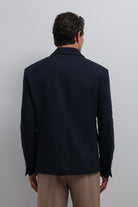 Antioch-Antioch Lacivert Kruvaze Erkek Blazer Ceket-Blazer Ceket-4-Milagron.com