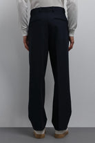 Antioch-Antioch Lacivert Relax Fit Baggy Pilili Erkek Pantolon-Kumaş Pantolon-4-Milagron.com