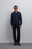 Antioch-Antioch Lacivert Relax Fit Erkek Gömlek-Gömlek-2-Milagron.com