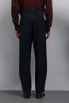 Antioch-Antioch Lacivert Relax Fit Pilili Erkek Pantolon-Kumaş Pantolon-4-Milagron.com