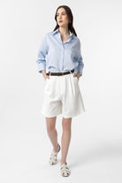 Antioch-Antioch Mavi Çizgili Kadın Gömlek-Gömlek-3-Milagron.com