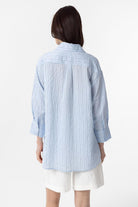 Antioch-Antioch Mavi Çizgili Kadın Gömlek-Gömlek-5-Milagron.com
