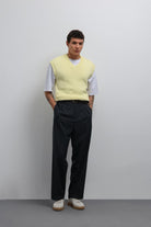 Antioch-Antioch Sarı örgü Erkek Triko Yelek-Yelek-2-Milagron.com