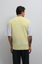 Antioch-Antioch Sarı örgü Erkek Triko Yelek-Yelek-6-Milagron.com