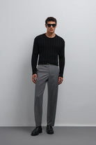 Antioch-Antioch Siyah 100% Pamuk Fitilli Erkek Kazak-Kazak-2-Milagron.com