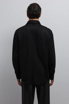 Antioch-Antioch Siyah Düğmeli Yaka Relax Fit Erkek Gömlek-Gömlek-5-Milagron.com