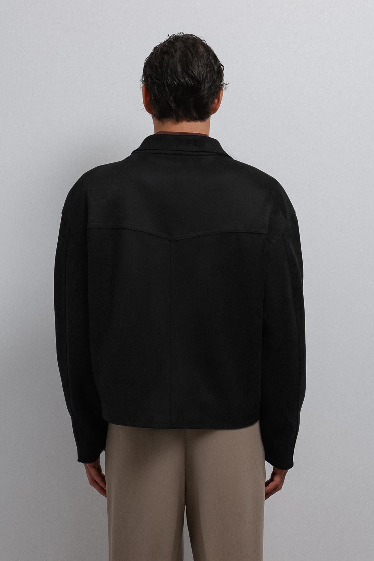 Antioch-Antioch Siyah Fermuarlı Suni Süet Erkek Mont-Mont-7-Milagron.com