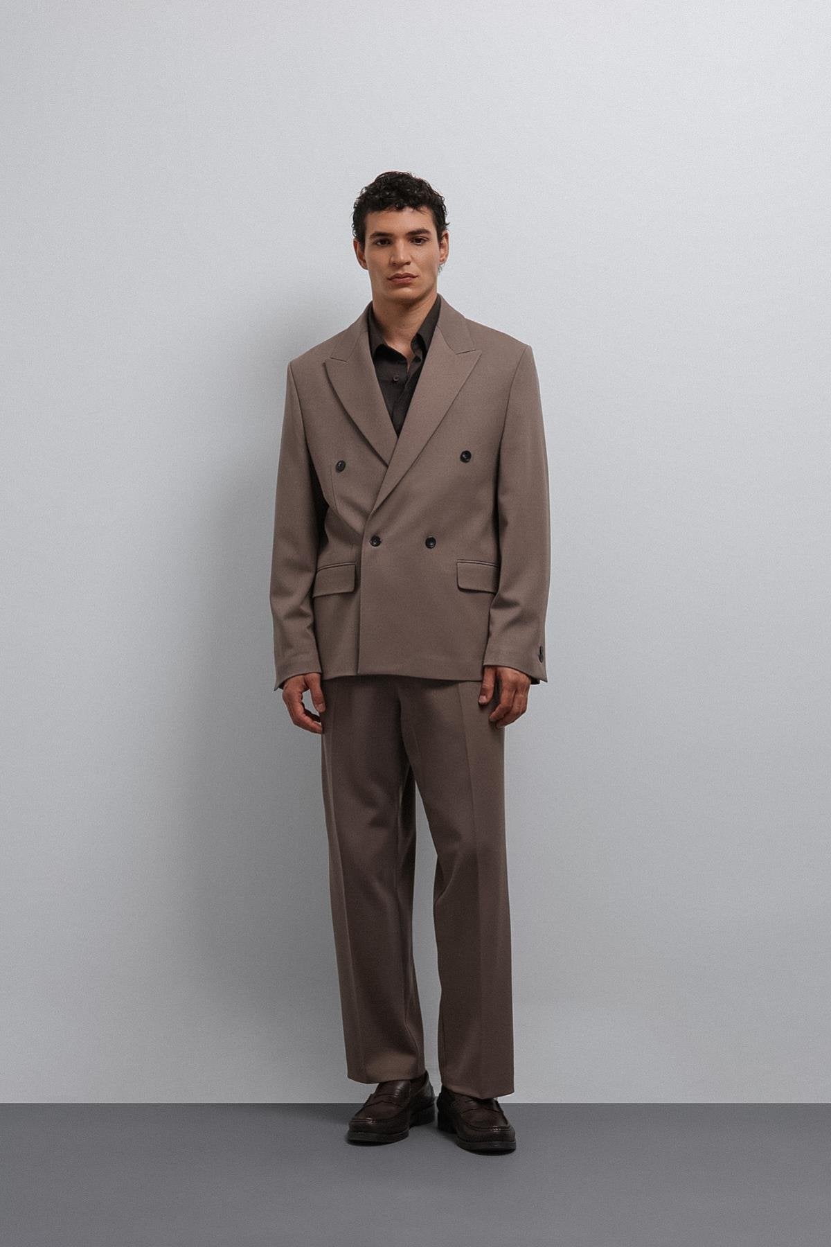 Antioch-Antioch Vizon Relax Fit Kruvaze Erkek Blazer Ceket-Blazer Ceket-3-Milagron.com