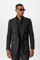 Antioch-Antrasit Astarsız Kruvaze Erkek Blazer Ceket-Ceket-2-Milagron.com