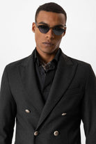 Antioch-Antrasit Astarsız Kruvaze Erkek Blazer Ceket-Ceket-5-Milagron.com